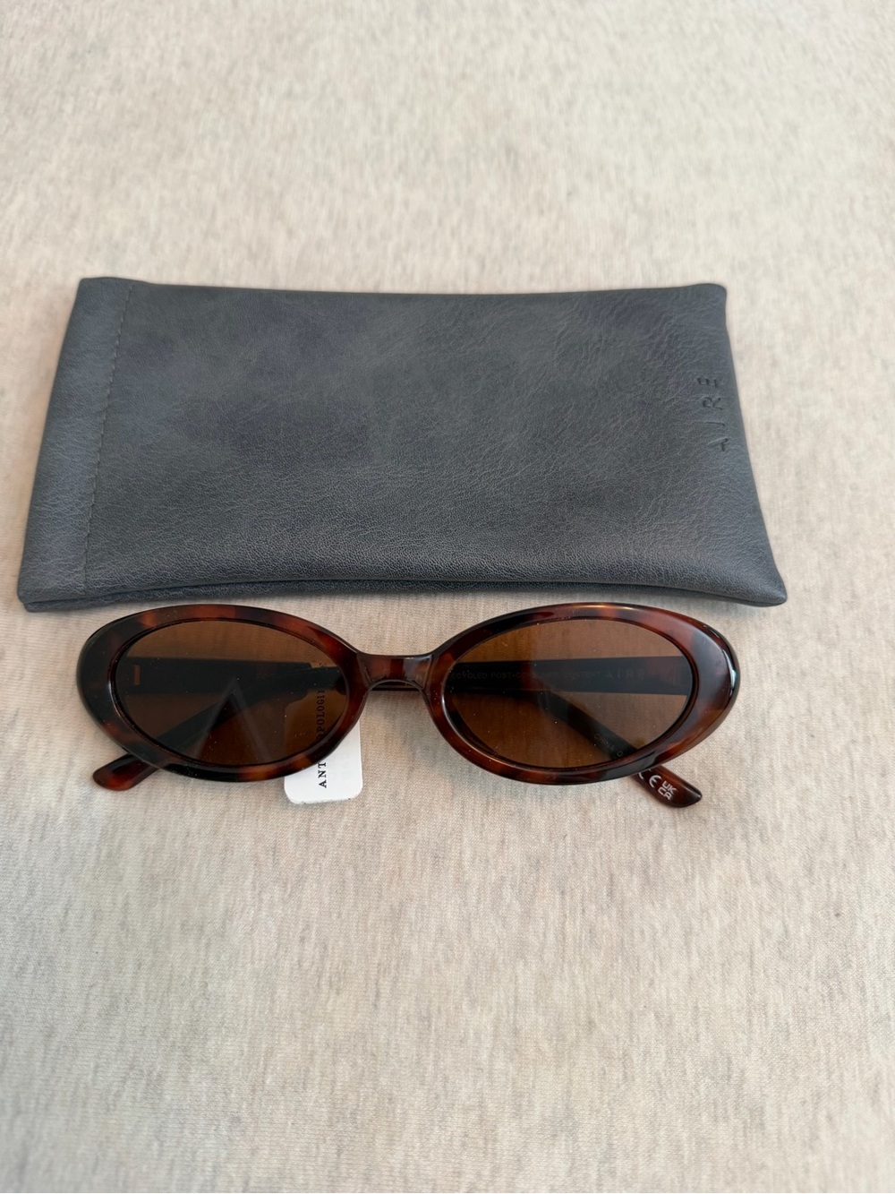 AIRE Tortoiseshell Oval Sunglasses - Brown Lenses